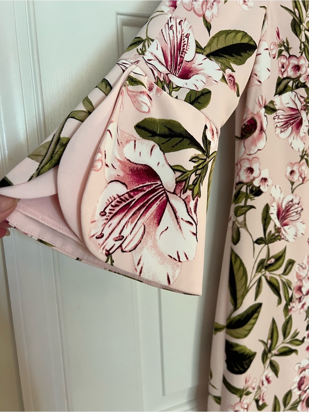 White House Black Market Pink Floral Dress Size 2 - Picture 4 of 11
